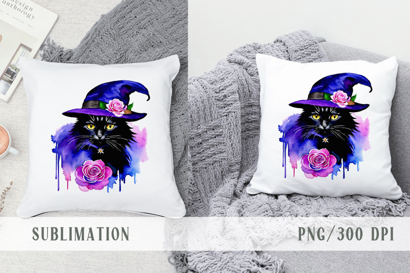cute-watercolor-floral-cat-halloween-sublimation-1-png