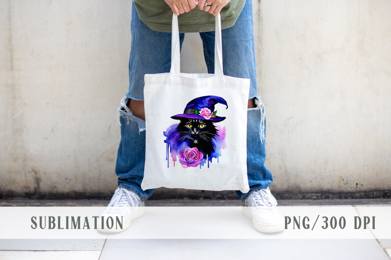 cute-watercolor-floral-cat-halloween-sublimation-1-png