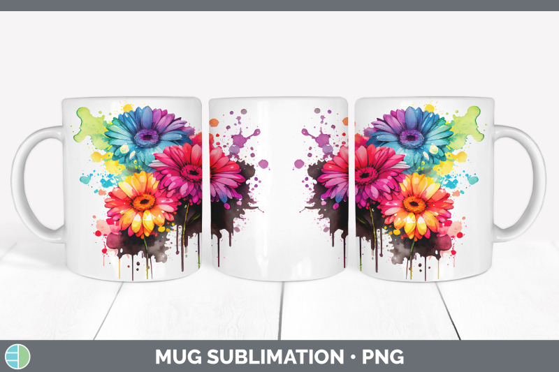 rainbow-gerbera-daisy-flowers-mug-wrap-sublimation-coffee-cup-design