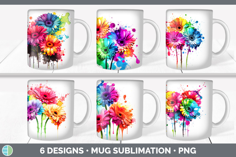 rainbow-gerbera-daisy-flowers-mug-wrap-sublimation-coffee-cup-design