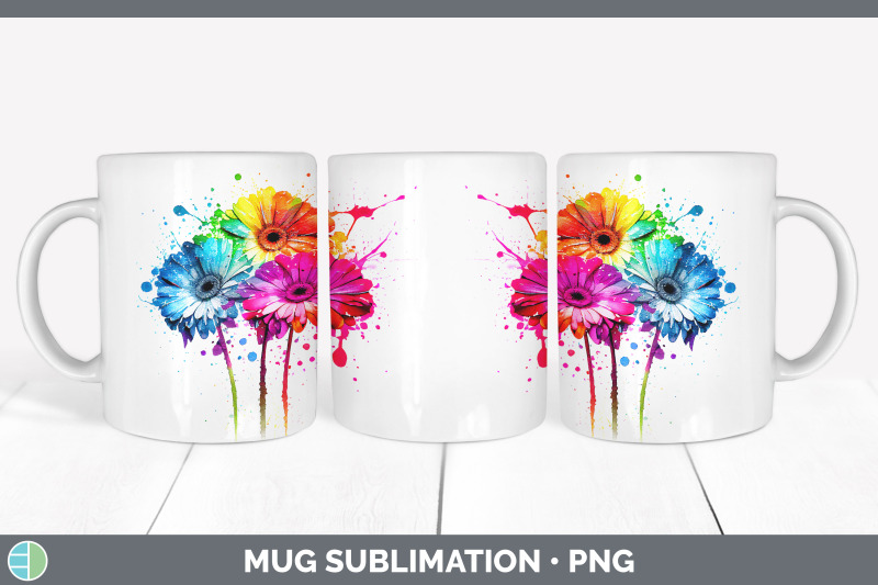 rainbow-gerbera-daisy-flowers-mug-wrap-sublimation-coffee-cup-design