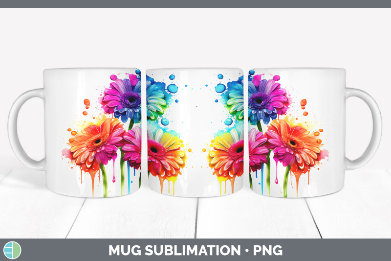 rainbow-gerbera-daisy-flowers-mug-wrap-sublimation-coffee-cup-design