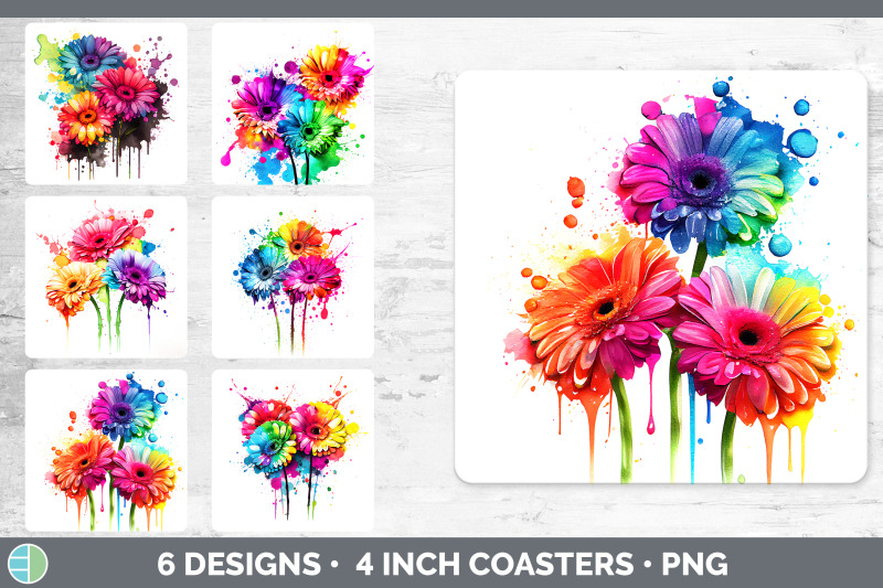 rainbow-gerbera-daisy-flowers-square-coaster-sublimation-coaster-des