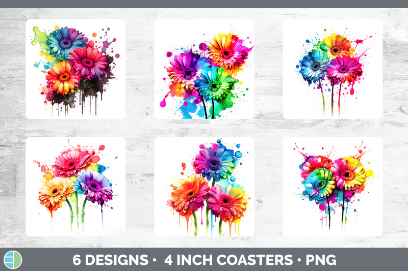 rainbow-gerbera-daisy-flowers-square-coaster-sublimation-coaster-des