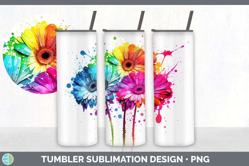 rainbow-gerbera-daisy-flowers-tumbler-sublimation-20-oz-skinny-tumbl