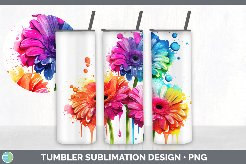 rainbow-gerbera-daisy-flowers-tumbler-sublimation-20-oz-skinny-tumbl