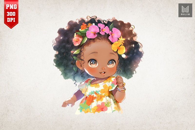 cute-afro-baby-girl-watercolor-bundle