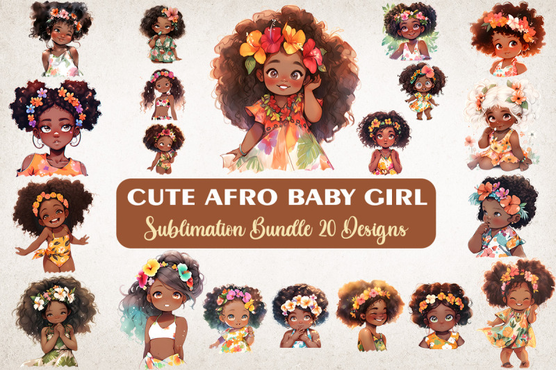 cute-afro-baby-girl-watercolor-bundle