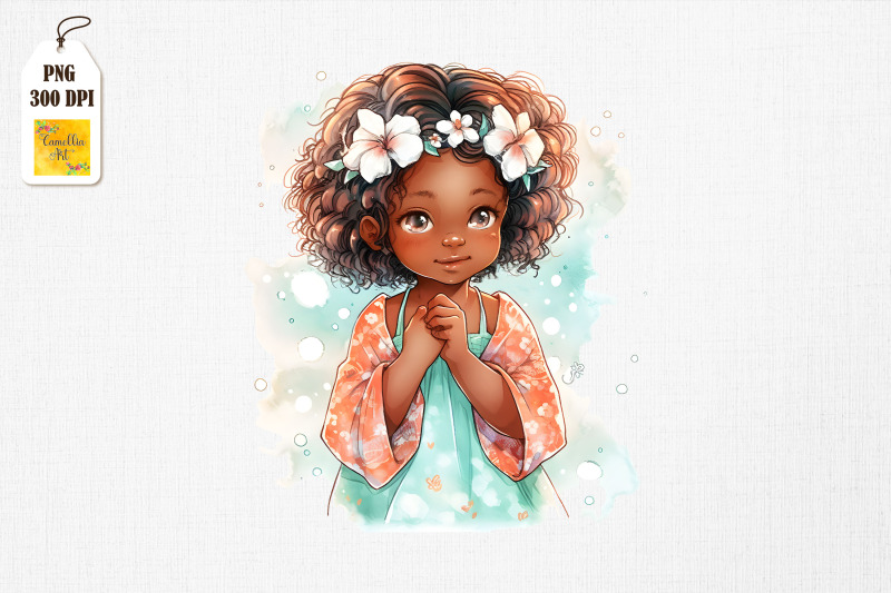 adorable-afro-baby-girl-watercolor-bundle