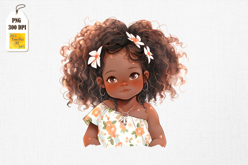 adorable-afro-baby-girl-watercolor-bundle