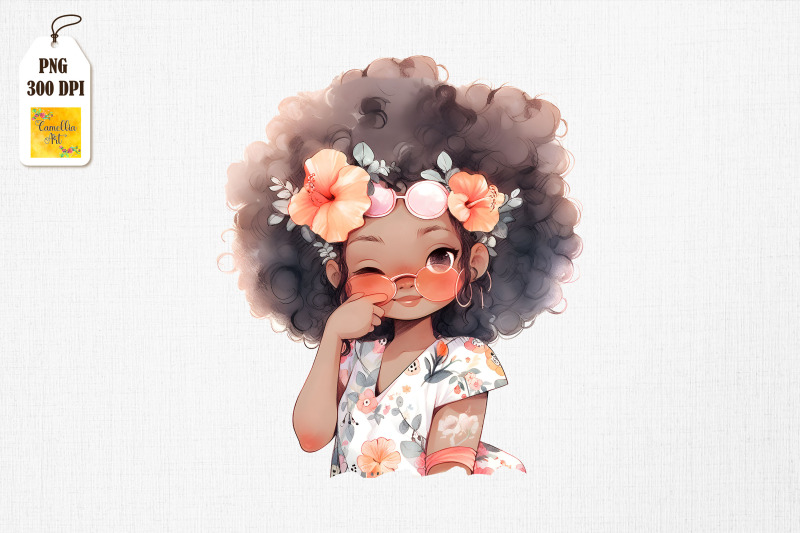 adorable-afro-baby-girl-watercolor-bundle