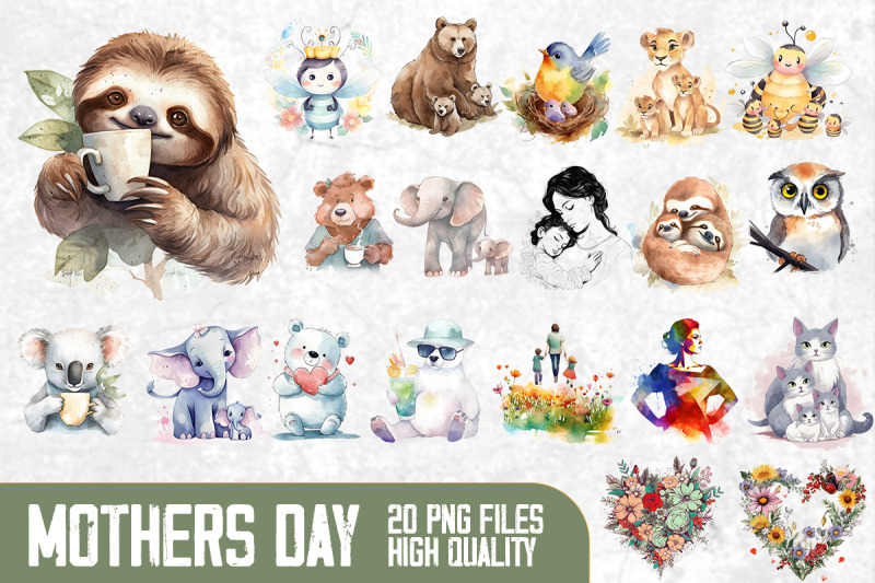cliparts-bundle-mother-039-s-day