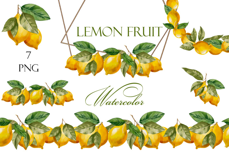 watercolor-lemon-clipart-lemon-wreath-and-branches-png