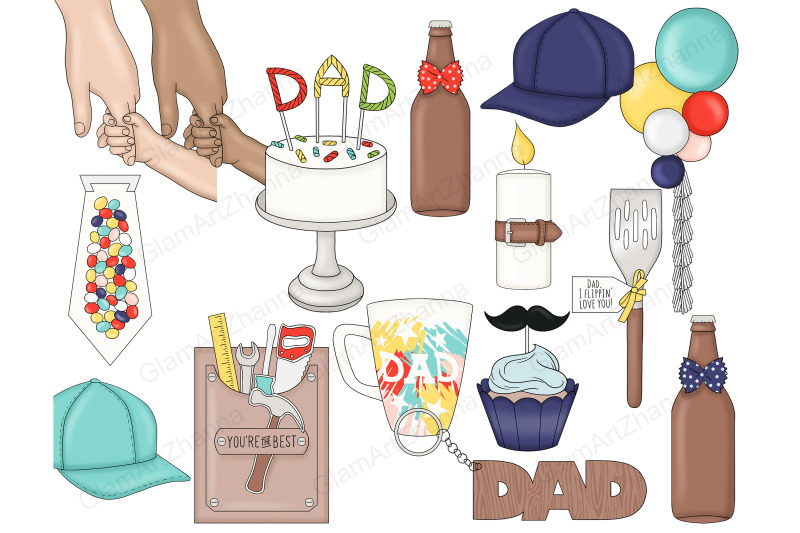 fathers-day-clipart-dad-planner-graphics