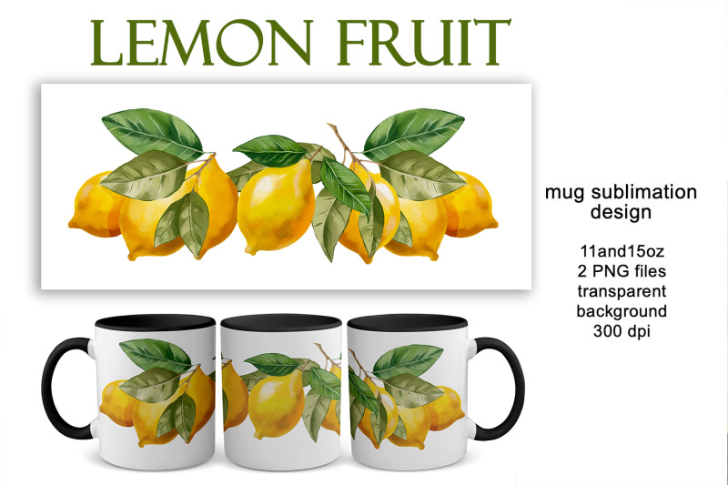 mug-sublimation-design-with-yellow-lemons