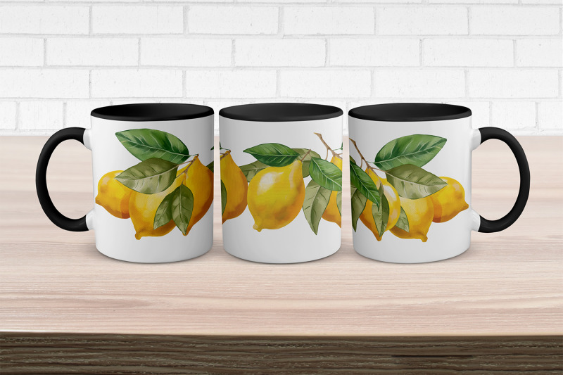 mug-sublimation-design-with-yellow-lemons