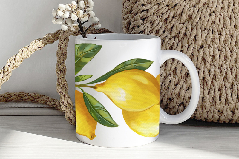 mug-sublimation-design-with-yellow-lemons