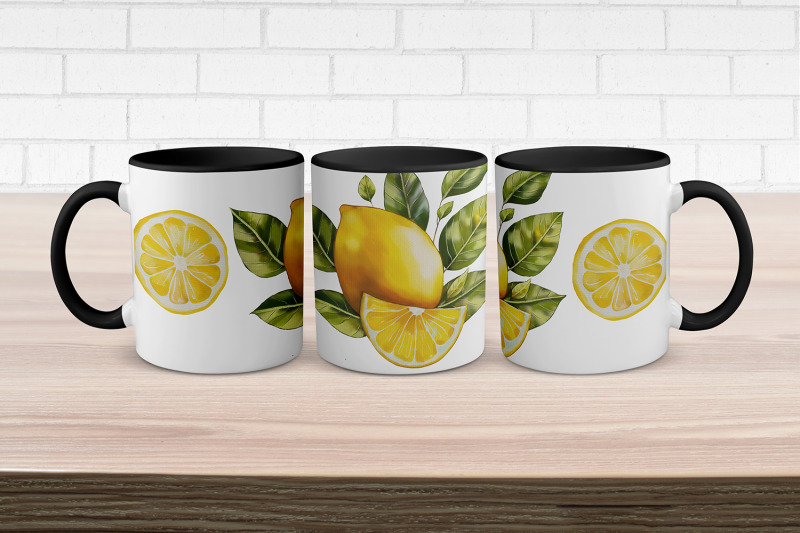 mug-sublimation-design-with-yellow-lemons