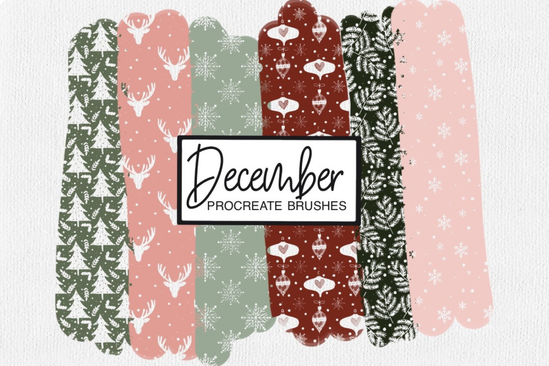 december-pattern-brushes-winter-procreate-brushes