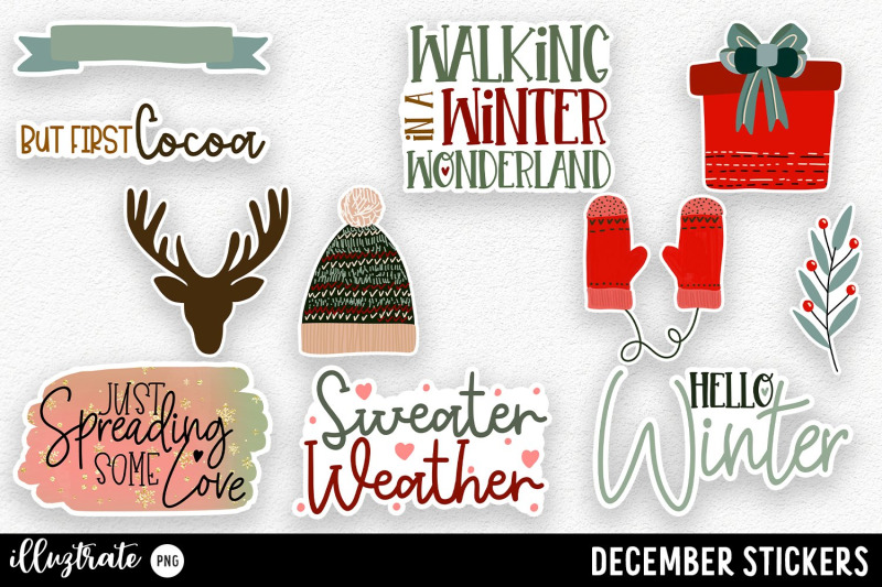 december-stickers-for-cricut-winter-stickers