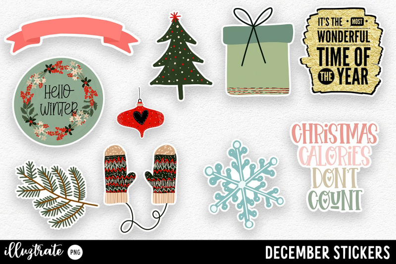 december-stickers-for-cricut-winter-stickers