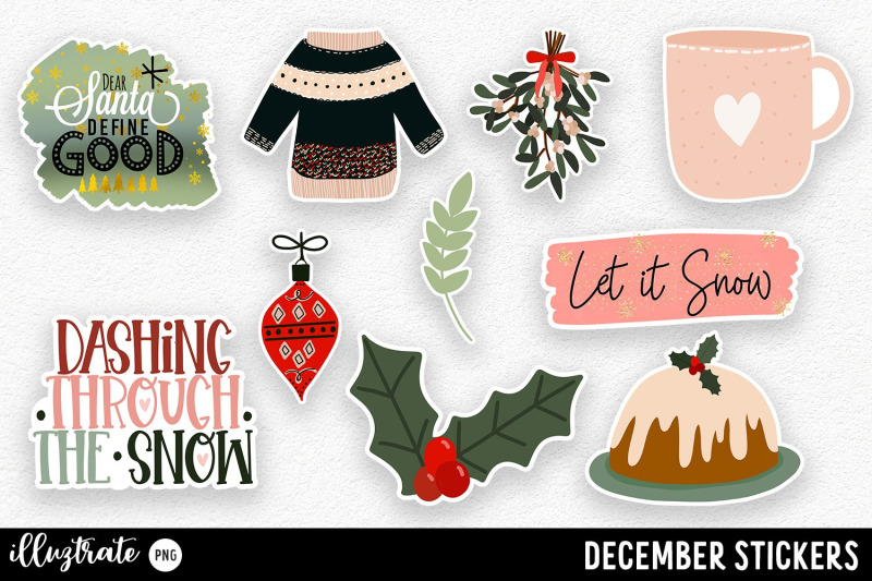 december-stickers-for-cricut-winter-stickers