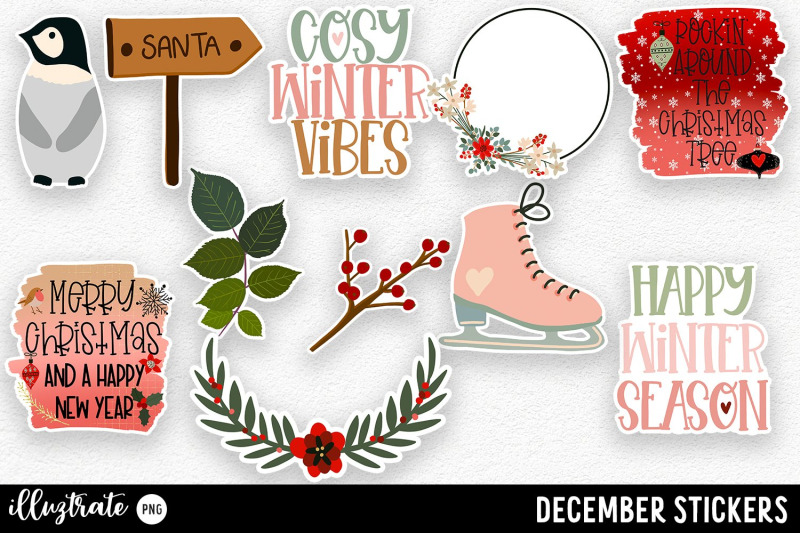 december-stickers-for-cricut-winter-stickers