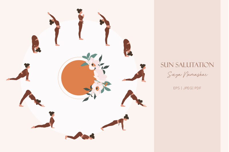 yoga-wall-art-sun-salutation-surya-namaskar-asanas