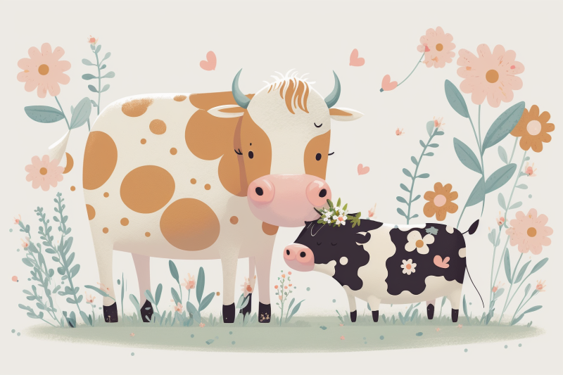scandinavian-mom-and-baby-cow