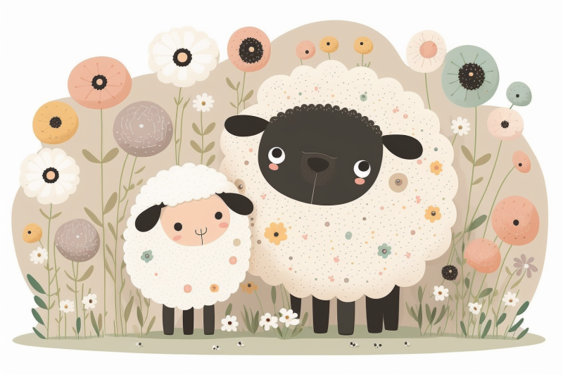 scandinavian-mom-and-baby-sheep