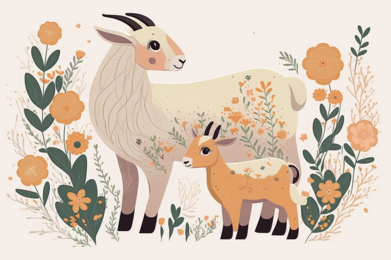 scandinavian-mom-and-baby-goat