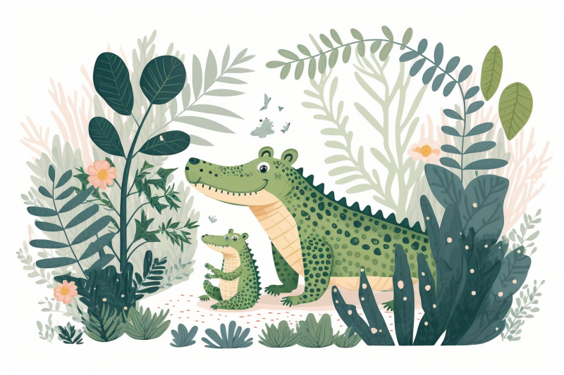scandinavian-mom-and-baby-crocodile