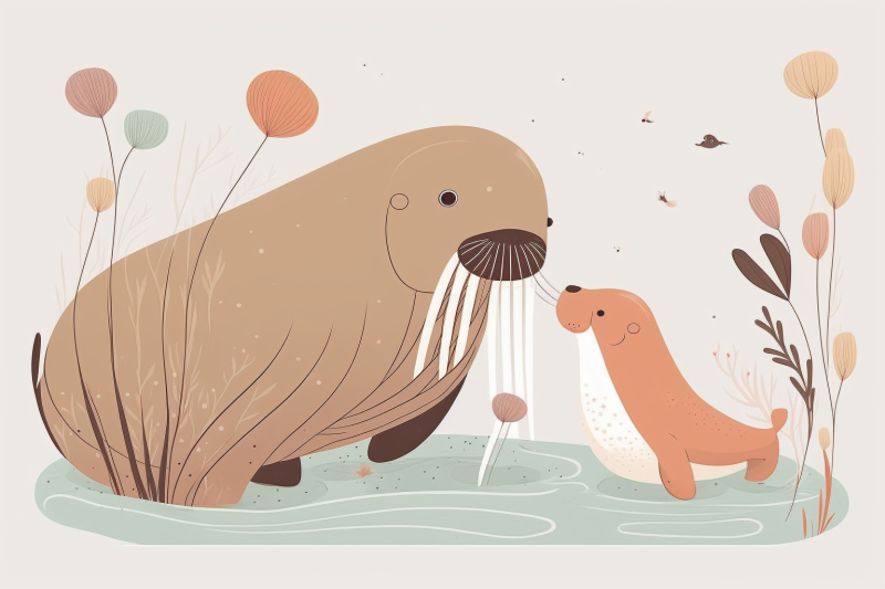scandinavian-mom-and-baby-walrus