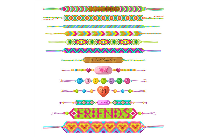 ethnic-bracelet-handmade-colored-wristbands-friendship-connection-sym