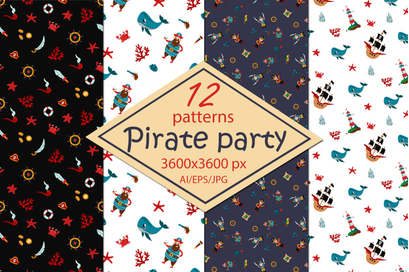 pirate-party-digital-paper-seamless-patterns