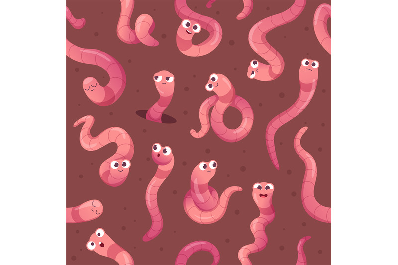 worms-pattern-crawlers-in-action-poses-funny-creeping-insects-in-grou