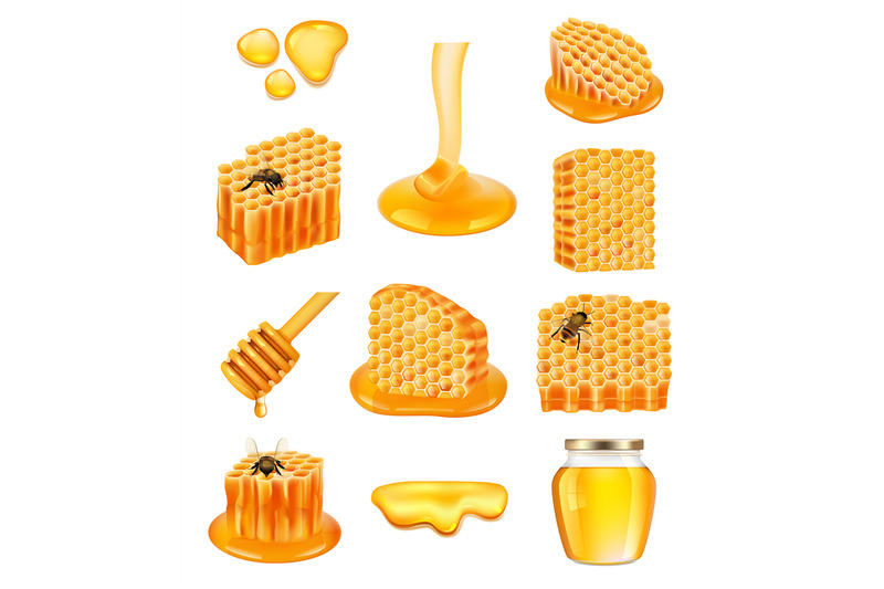 realistic-honeycomb-bee-wax-cells-with-healthy-sugar-nutrients-decent