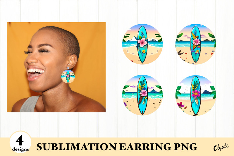 summer-beach-earring-png-round-earring-sublimation