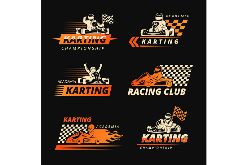 karting-race-cars-emblems-or-logos-with-place-for-text-symbols-of-spe