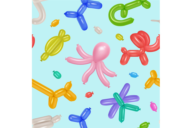 balloon-animals-pattern-different-rubber-colored-balloons-for-festive