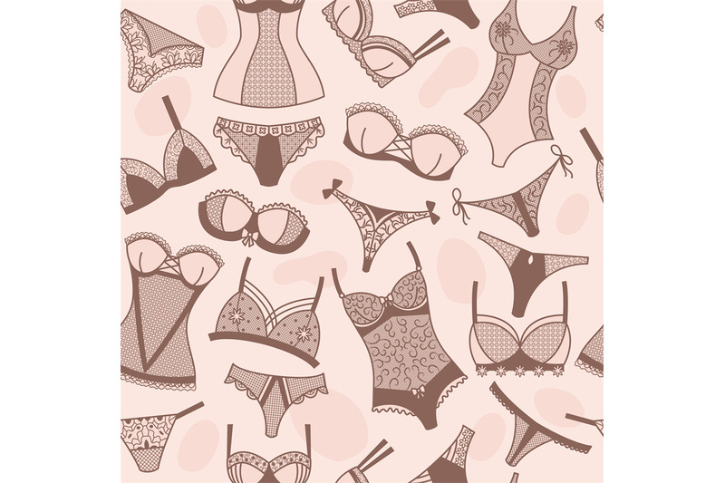 lingerie-pattern-woman-body-clothes-seamless-background-recent-vector