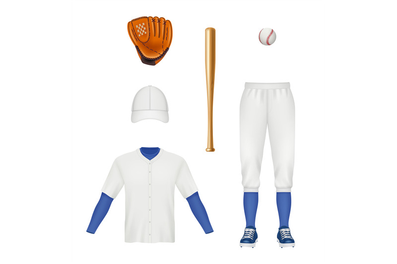 baseball-tools-equipment-and-clothes-for-sportsmen-gloves-bat-cap-glo