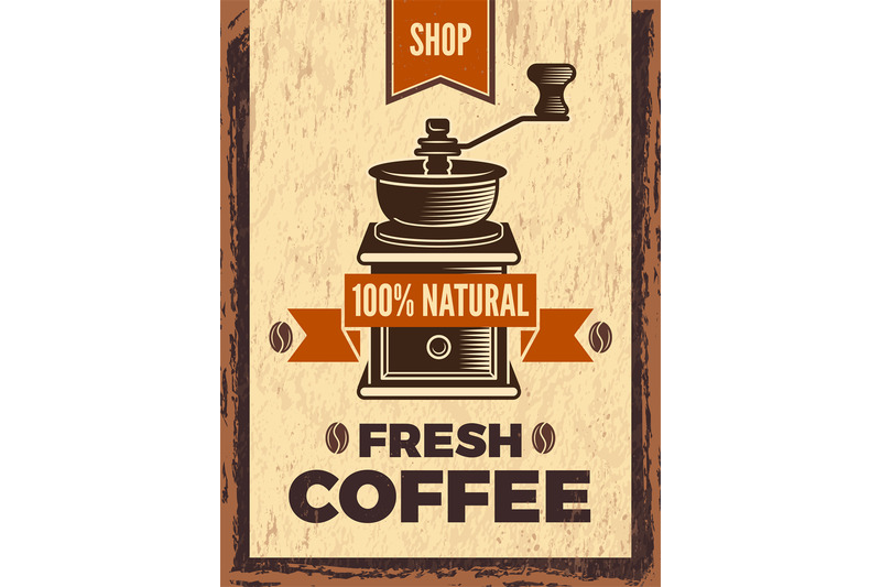 coffee-poster-retro-placard-or-design-menu-with-picture-of-coffee-gri