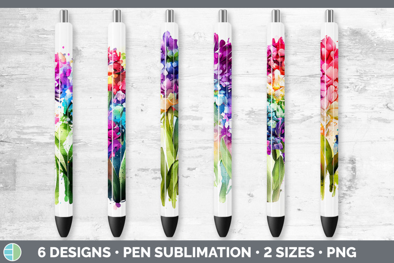 rainbow-hyacinth-flowers-pen-wrap-sublimation-epoxy-pen-designs-bund