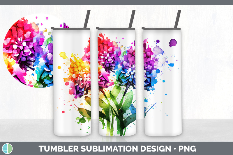 rainbow-hyacinth-flowers-tumbler-sublimation-20-oz-skinny-tumbler-de