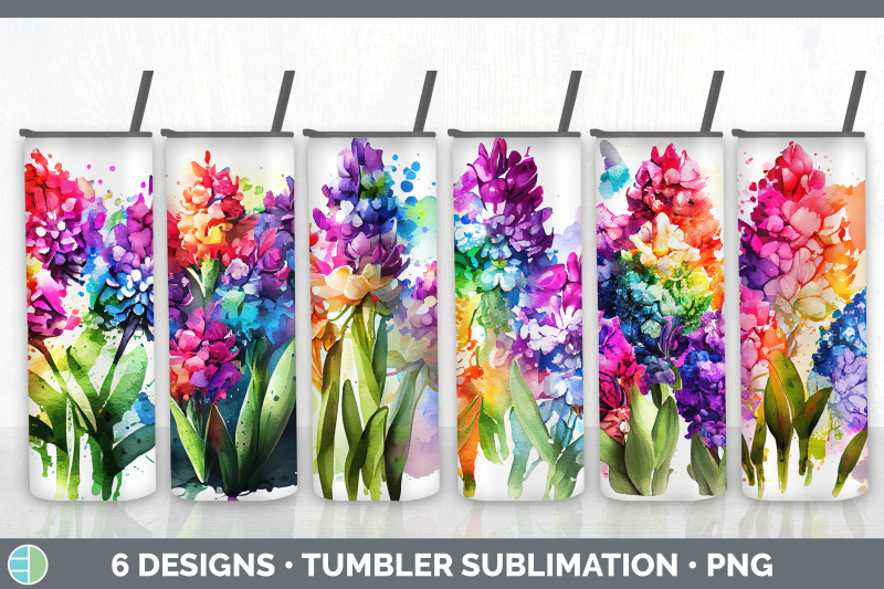 rainbow-hyacinth-flowers-tumbler-sublimation-20-oz-skinny-tumbler-de