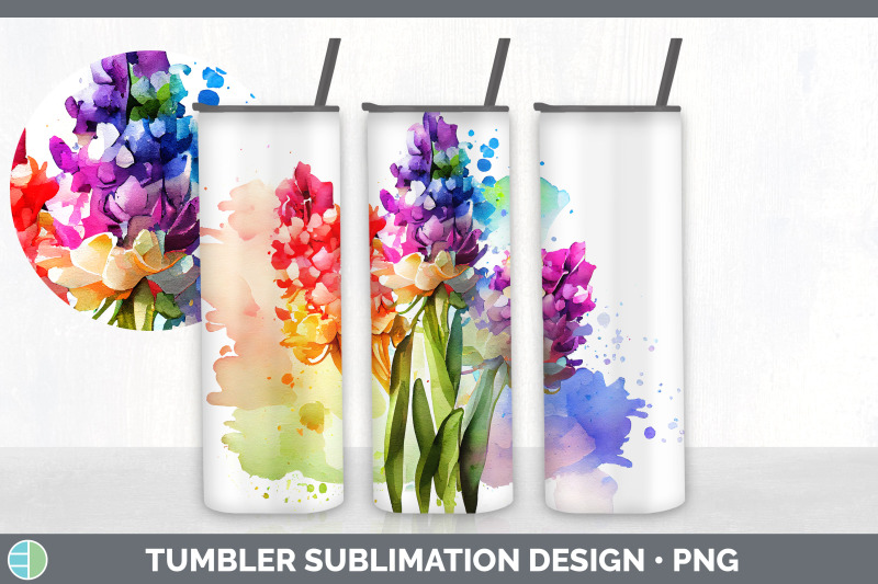 rainbow-hyacinth-flowers-tumbler-sublimation-20-oz-skinny-tumbler-de