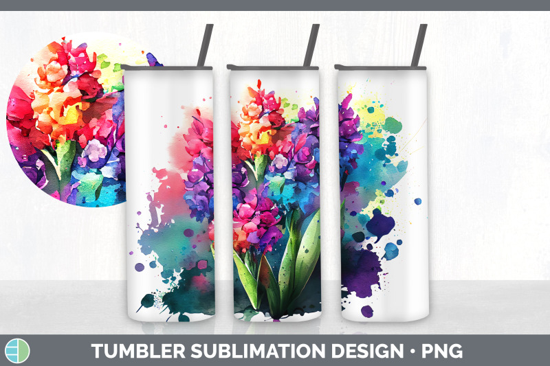 rainbow-hyacinth-flowers-tumbler-sublimation-20-oz-skinny-tumbler-de