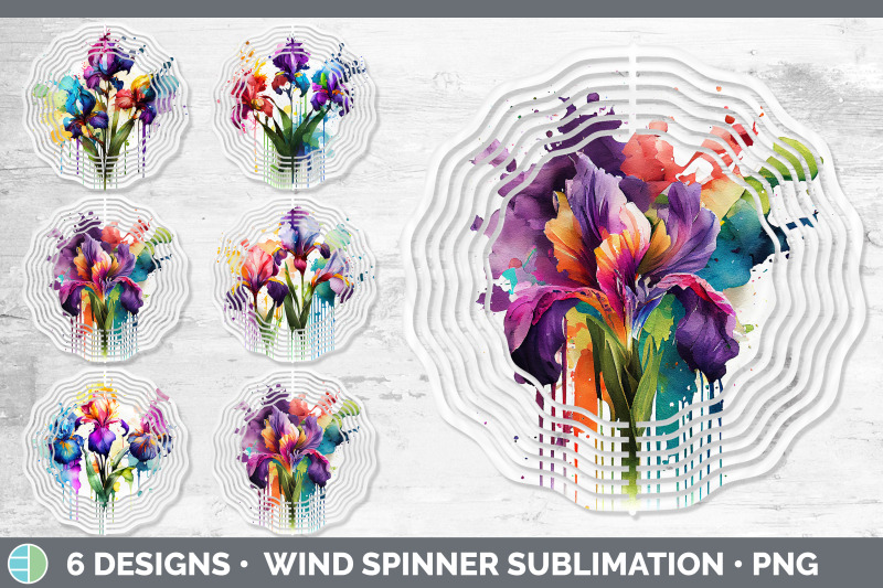 rainbow-iris-flowers-wind-spinner-sublimation-spinner-designs-bundle