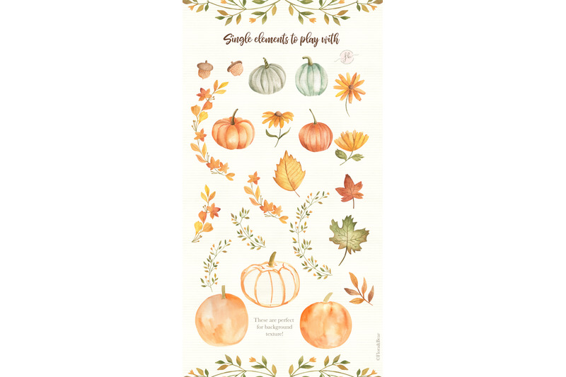 pumpkin-autumn-fall-watercolor-set
